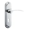 Sandleford Hainton Lock Lever Set - Polished Chrome