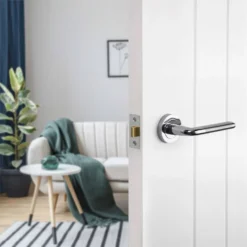 Sandleford Elmore Lever On Rose Set - Dual Tone Polished & Brushed Chrome -COMMAND Sales Store 12836109 5784832956103934