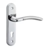 Sandleford Winslow Lock Lever Set - Dual Tone Polished & Brushed Chrome