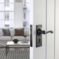 Sandleford Ludlow Lock Lever Set - Black Iron -COMMAND Sales Store 12836235 3304832954029527