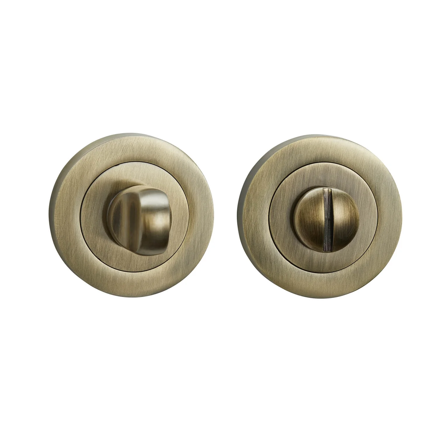 Sandleford Round Bathroom Escutcheon - Antique Brass 1 Sandleford Round Bathroom Escutcheon - Antique Brass