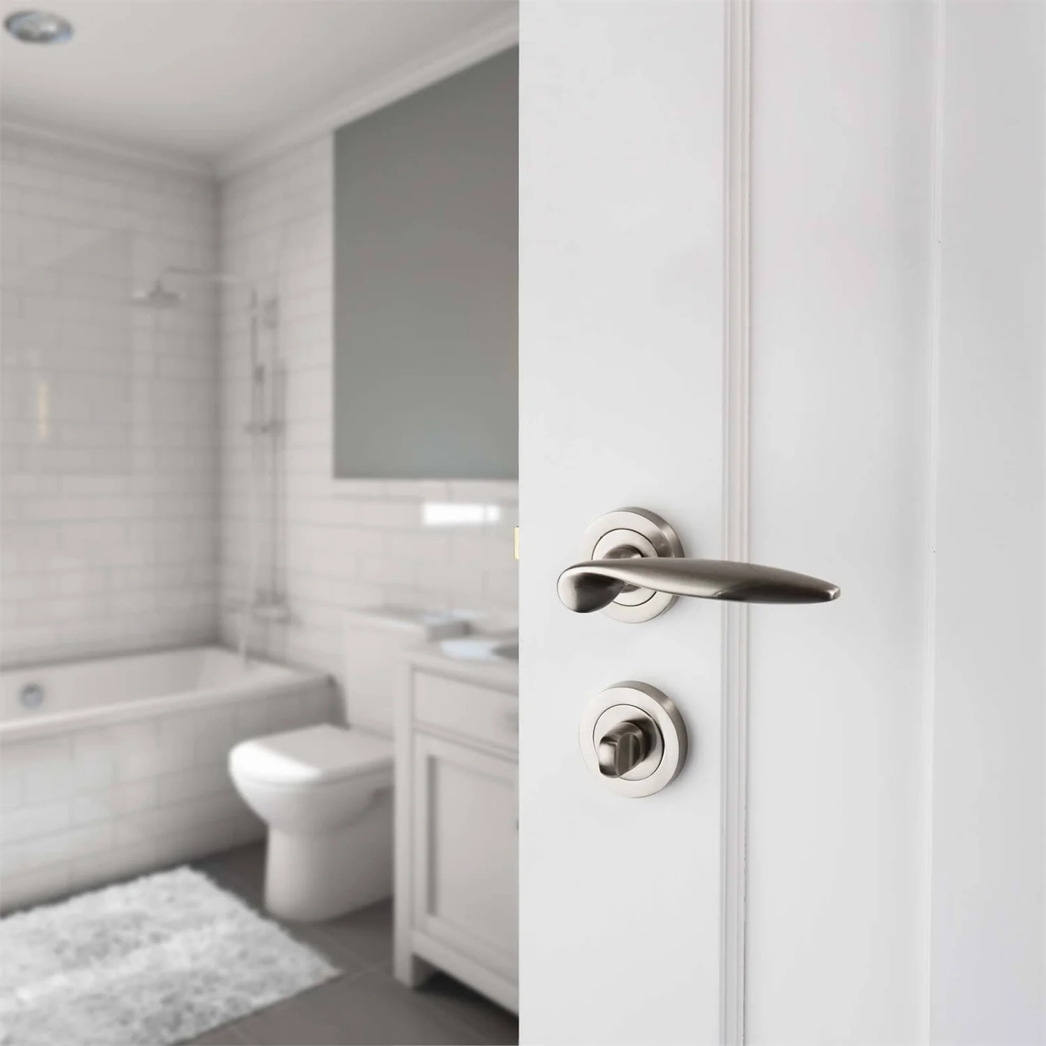 Sandleford Round Bathroom Escutcheon - Brushed Nickel 3 Sandleford Round Bathroom Escutcheon - Brushed Nickel - Image 3