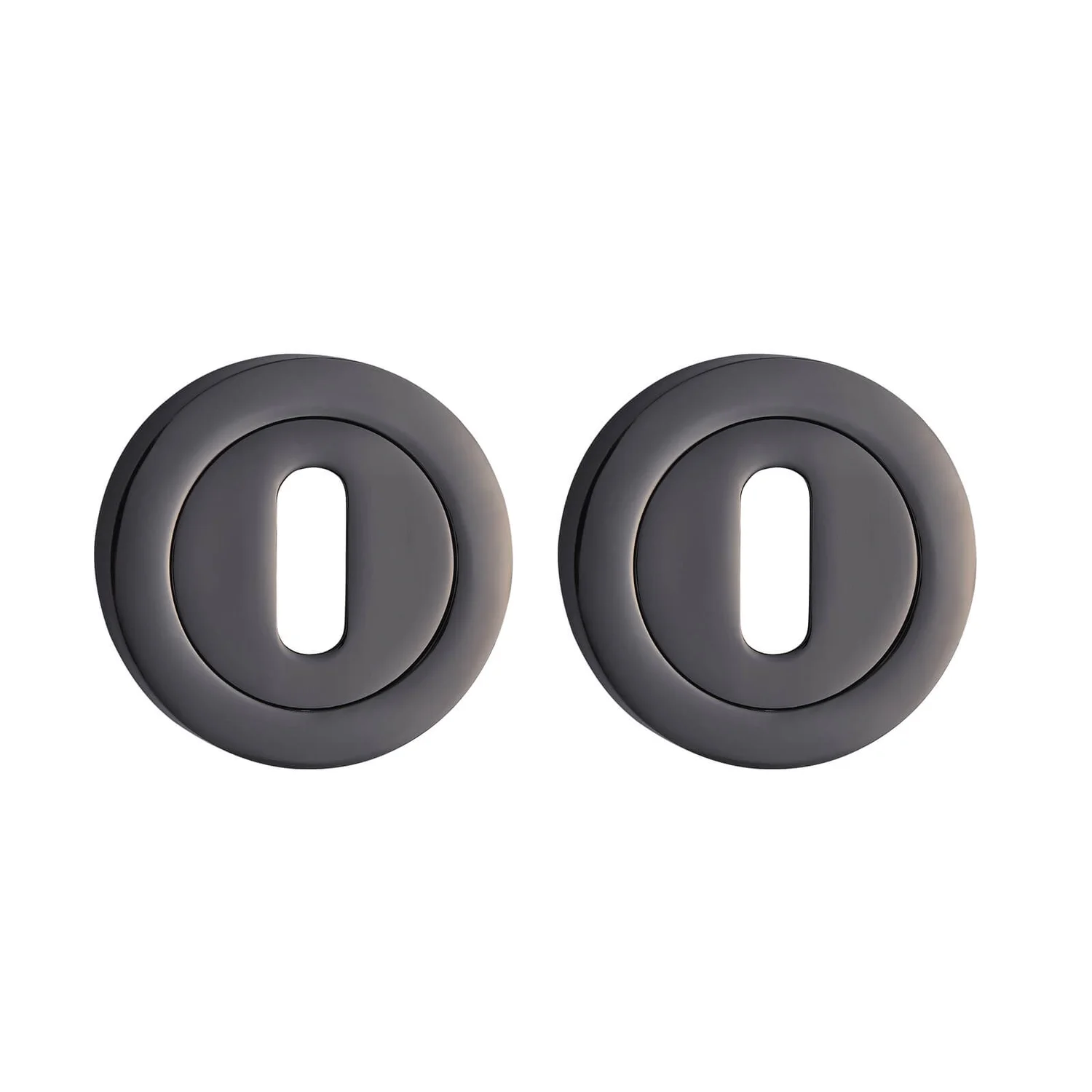 Sandleford Round Keyhole Escutcheon - Black Nickel 1 Sandleford Round Keyhole Escutcheon - Black Nickel