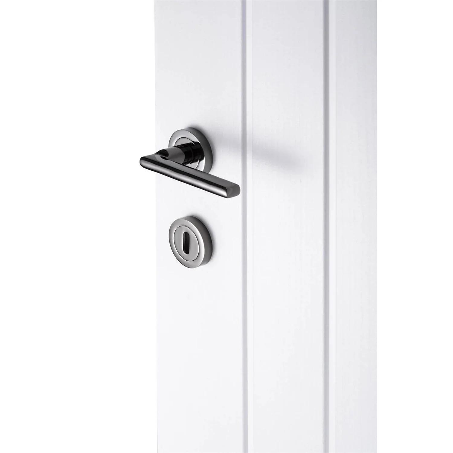 Sandleford Round Keyhole Escutcheon - Black Nickel 2 Sandleford Round Keyhole Escutcheon - Black Nickel - Image 2