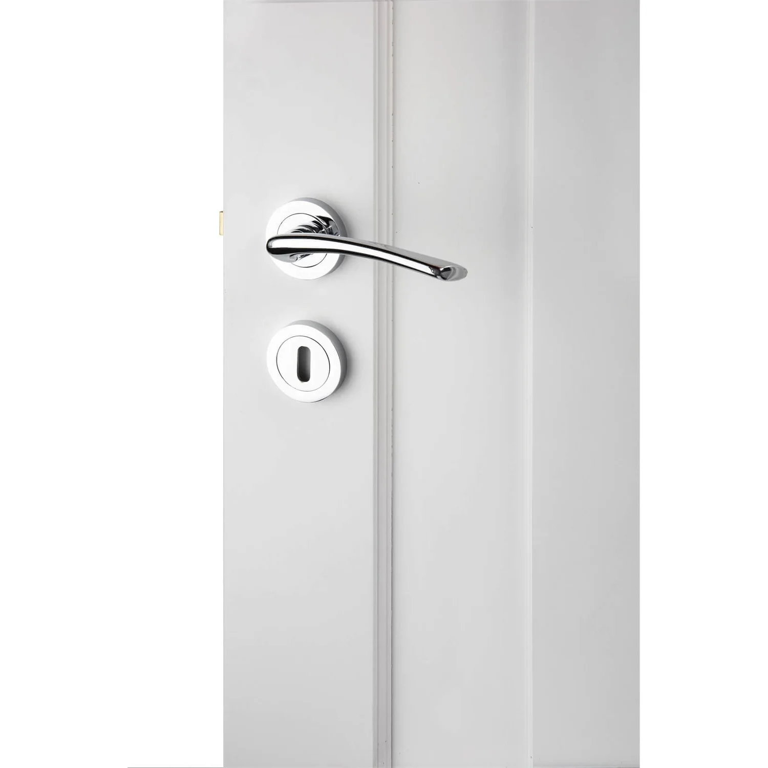 Sandleford Round Keyhole Escutcheon - Polished Chrome 2 Sandleford Round Keyhole Escutcheon - Polished Chrome - Image 2