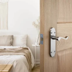 Sandleford Fawley Latch Lever Set - Brushed Nickel -COMMAND Sales Store 12836387 8574832954112885