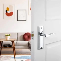 Sandleford Lupton Latch Lever Set - Polished Chrome -COMMAND Sales Store 12836393 1934832953222536