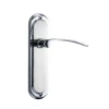 Sandleford Hainton Latch Lever Set - Dual Tone Polished & Brushed Chrome