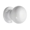 Sandleford Chawton Ceramic Mortice Knob Set - White