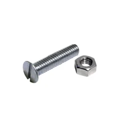 None Machine Screw - Countersunk - Bright Zinc Plated - M4 50mm - 5 Pack