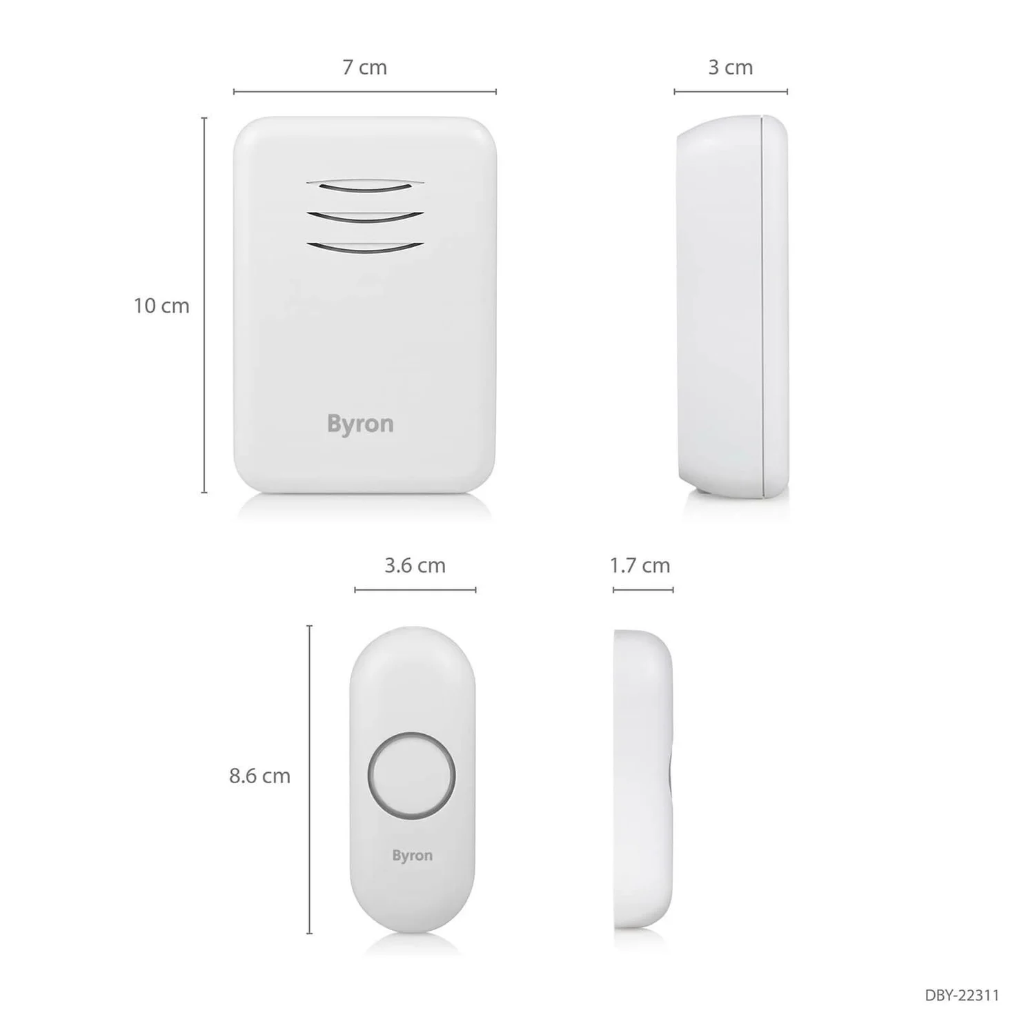 None Byron 22311 150m Portable Wireless Doorbell Set 9 None Byron 22311 150m Portable Wireless Doorbell Set - Image 9