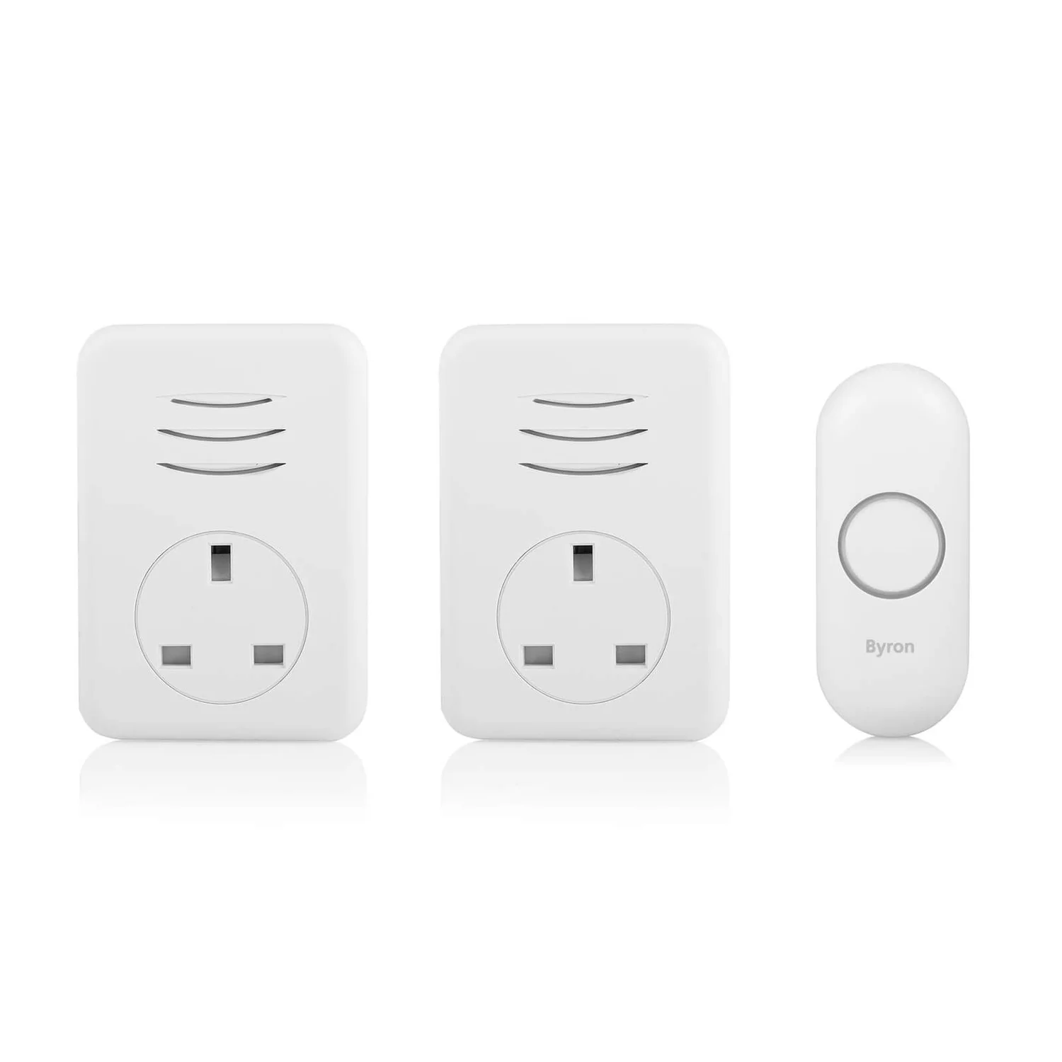 None Byron 22317UK 150m Twin Plug-through Wireless Doorbell Set 3 None Byron 22317UK 150m Twin Plug-through Wireless Doorbell Set - Image 3