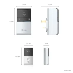 None Byron 23415UK 100m Plug-in Wireless Kinetic Doorbell Set -COMMAND Sales Store 12840169 9174833169230234