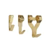 None Picture Hooks - Brass Plated - Assorted Sizes - 20 Pack