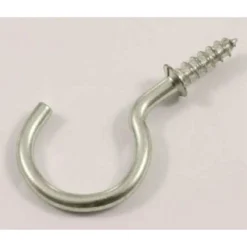 None Round Cup Hook - Zinc Plated - 25mm - 4 Pack