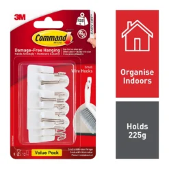 Command Small Self-Adhesive Wire Hooks Value Pack