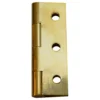 Butt Hinge Solid Drawn 50mm Polished Brass - 2 Pack