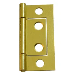 Flush Hinge 50mm Electro Brass - 8 Pack