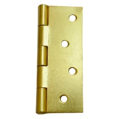 Butt Hinge Steel 100mm Electro Brass - 2 Pack