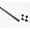 Hanging Rail Kit - 25mm 4ft Matt Black Rail And End Bracket