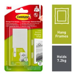 COMMAND 3M Large White Picture Hanging Strips - 6 Sets