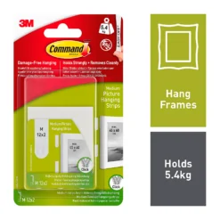 COMMAND 3M Medium White Picture Hanging Strips - 12 Sets