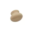 Large 64mm Beech Natural Wooden Cabinet Knob - 2 Pack