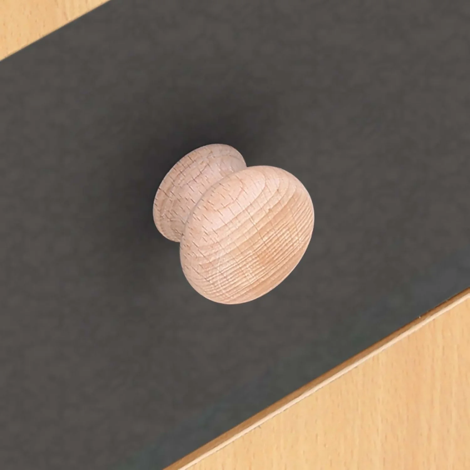 Beech 30mm Natural Wooden Cabinet Knob - 6 Pack 2 Beech 30mm Natural Wooden Cabinet Knob - 6 Pack - Image 2