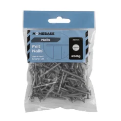 Homebase Galvanised Felt Nails 40mm - 250g -COMMAND Sales Store 13149285 2064936321521021