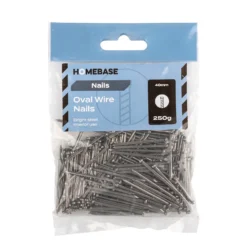 Homebase Bright Oval Wire Nails 40mm - 250g -COMMAND Sales Store 13149308 1995051408026386