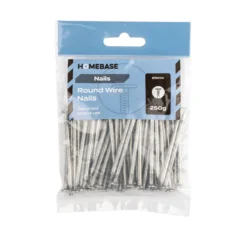 Homebase Galvanised Round Wire Nails 65mm 250g -COMMAND Sales Store 13149310 1965039715553890