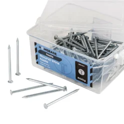 Homebase Galvanised Round Wire Nails 65mm 500g -COMMAND Sales Store 13149315 1314920814144806