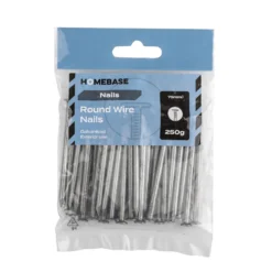 Homebase Galvanised Round Wire Nails 75mm 250g -COMMAND Sales Store 13149317 1275039715331383