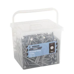 Homebase Bright Round Wire Nails 75mm - 2kg -COMMAND Sales Store 13149329 6905039720467224