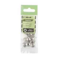 Homebase Nickel Plated Screw Cup Washer 5mm X 20 Pack -COMMAND Sales Store 13150419 1484907614249965