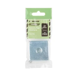 Homebase Zinc Plated Square Flat Washers 12 TO 50mm 4 Pack -COMMAND Sales Store 13150434 1484907614402704