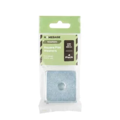 Homebase Zinc Plated Square Flat Washers 10 TO 50mm 4 Pack -COMMAND Sales Store 13150436 1874907614358790