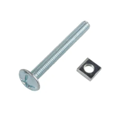Homebase Zinc Plated Roof Bolt M6 50mm 10 Pack -COMMAND Sales Store 13150469 1764907614860216