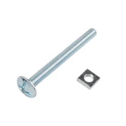 Homebase Zinc Plated Roof Bolt M6 60mm 5 Pack -COMMAND Sales Store 13150472 1954907614923696