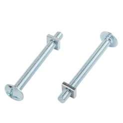 Homebase Zinc Plated Roof Bolt M6 60mm 5 Pack