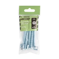 Homebase Zinc Plated Roof Bolt M8 75mm 5 Pack -COMMAND Sales Store 13150475 5824920819172701