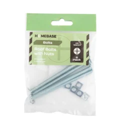 Homebase Zinc Plated Roof Bolt M6 100mm 5 Pack -COMMAND Sales Store 13150476 8854920814602699