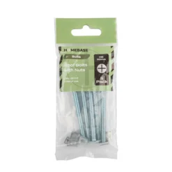 Homebase Zinc Plated Roof Bolt M6 80mm 5 Pack -COMMAND Sales Store 13150478 1764907614972800