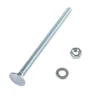 Homebase Zinc Plated Coach Bolt M6 100mm 5 Pack