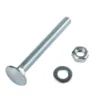 Homebase Zinc Plated Coach Bolt M8 50mm 5 Pack