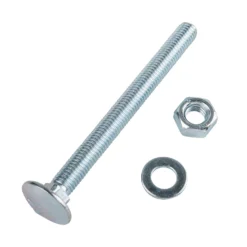 Homebase Zinc Plated Coach Bolt M10 110mm 2 Pack