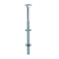 Homebase Zinc Plated Coach Bolt M10 150mm 2 Pack -COMMAND Sales Store 13150495 4534920817898907