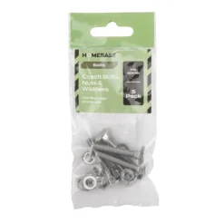 Homebase Stainless Steel Coach Bolt M6 40mm 5 Pack -COMMAND Sales Store 13150496 2014907615150565