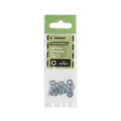 Homebase Zinc Plated Hex Nut & Washer M4 10 Pack -COMMAND Sales Store 13150499 6554920814723353