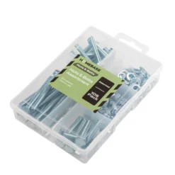 Homebase Zinc Plated Nut Bolt Kit With Drill Bit Assorted 105 Pack -COMMAND Sales Store 13150504 1614907615292099